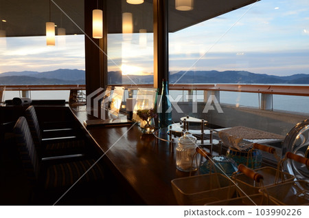 View the sea in the morning from the hotel lobby View the sea in the morning from the hotel lobby 103990226