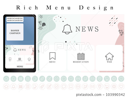 LINE rich menu design template 10 103990342