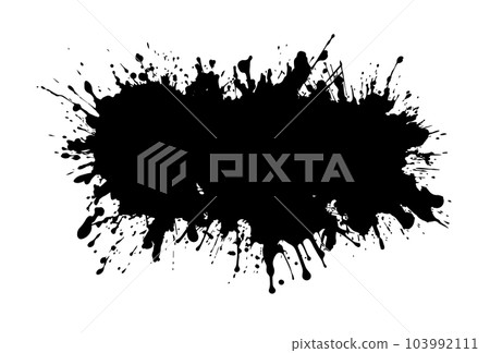 Black large blot on a white background. Vector illustration 103992111
