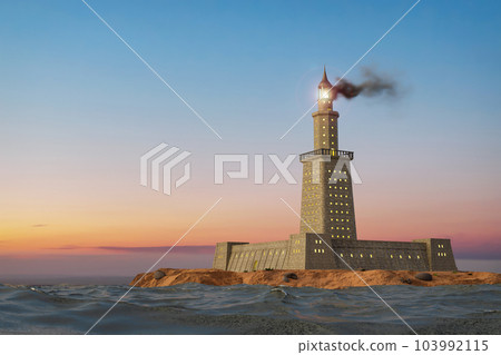 Lighthouse of Alexandria on Pharos island 103992115