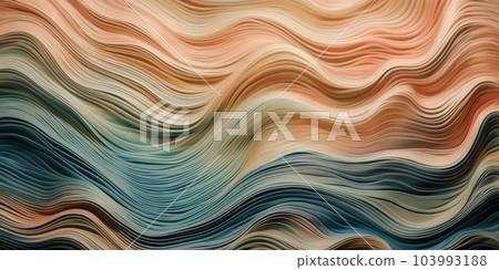 Colorful watercolor wavy background. Hand painted texture. Sea grunge brush strokes pattern. AI Generative 103993188