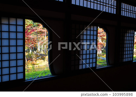 Untoan: The view from the main hall, autumn leaves, Minamiuonuma City, Niigata Prefecture Untoan: The view from the main hall, autumn leaves, Minamiuonuma City, Niigata Prefecture 103995898