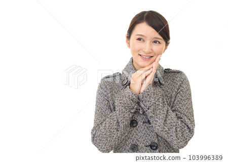 A woman with a smile A woman with a smile 103996389
