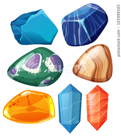 Set of healing crystals and stones 103998385