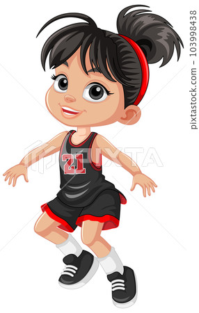 Female basketball player cartoon character 103998438