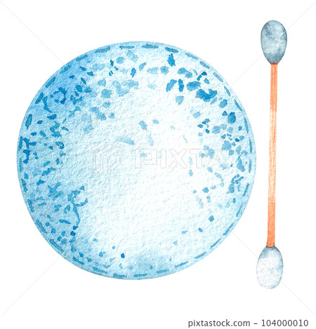 Illustration of eco-friendly cotton swab and disk Illustration of eco-friendly cotton swab and disk 104000010