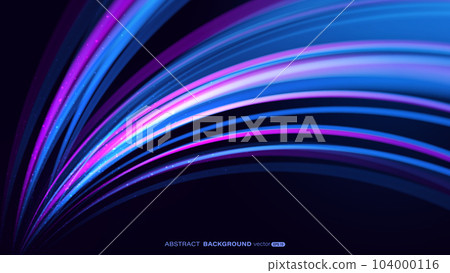 Abstract colorful neon light background with motion blur in line curve shape and sparkling effect. Futuristic light effect concept Abstract colorful neon light background with motion blur in line curve shape and sparkling effect. Futuristic light effect concept 104000116
