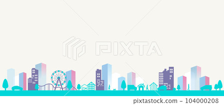 城市中心城市景觀的插圖 城市中心城市景觀的插圖 104000208
