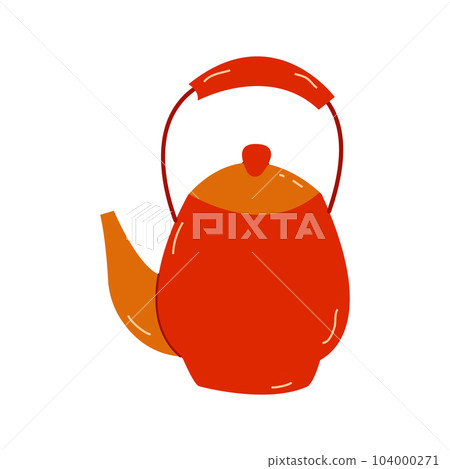 Kettle in retro cartoon style illustration, vintage character vector Kettle in retro cartoon style illustration, vintage character vector 104000271
