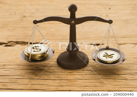 Dollar and yen on the balance (natural taste) 104000440