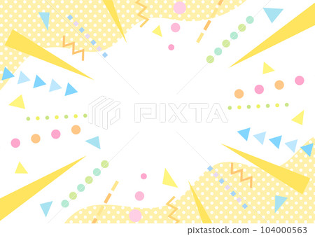 Pop and cute concentration line background 104000563