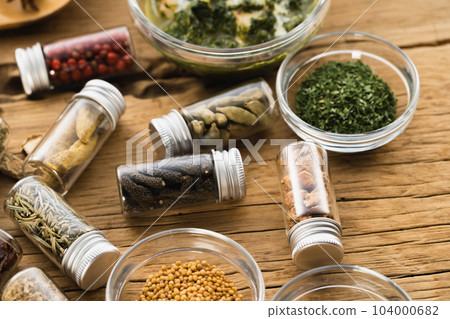 咖哩裝在小盤子裡，配香料，套餐（自然口味） 104000682