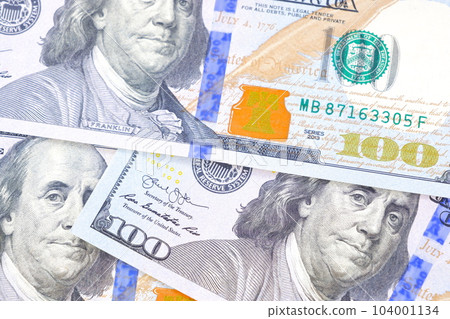 100 美元紙幣的美元 104001134