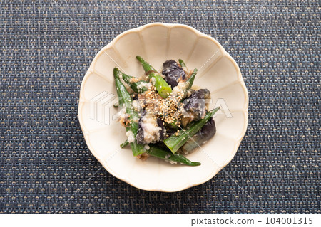 秋葵茄子配芋泥醬 秋葵茄子配芋泥醬 104001315