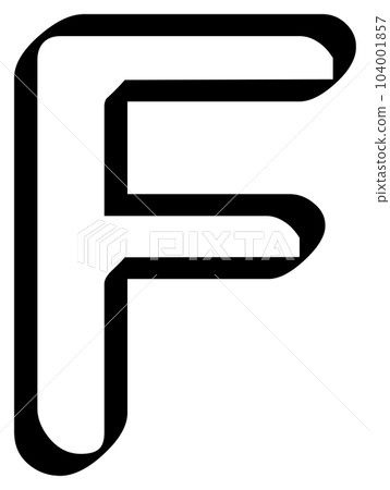 Modern uppercase letter F alphabet character isolated on transparent background. Classic lettering minimal fashion design. Modern uppercase letter F alphabet character isolated on transparent background. Classic lettering minimal fashion design. 104001857