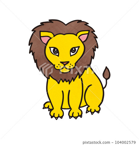可愛的彩色獅子 104002579