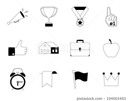 Miscellaneous Elements. Thin Line Icon Set Miscellaneous Elements. Thin Line Icon Set 104003483