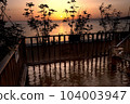 Hot spring in the morning sun, open-air bath with a view of the sea 104003947
