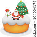 santa claus with a bag 104004174