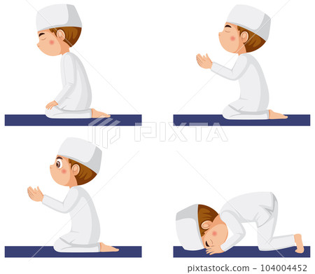 Muslim Girl Praying Vector Muslim Girl Praying Vector 104004452