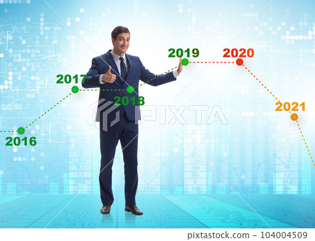 Businessman in market crash concept 104004509