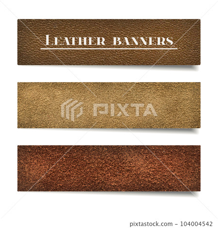 Set of suede and leather banners Set of suede and leather banners 104004542