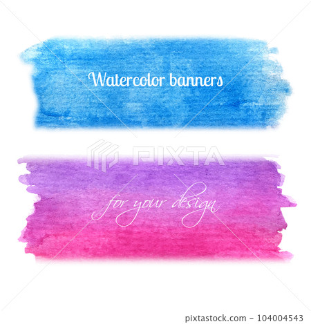 Bright watercolor banners set Bright watercolor banners set 104004543