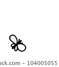 Butterfly icon on white background for graphic and web design. Simple vector sign. Internet concept symbol for website button or mobile app 104005055