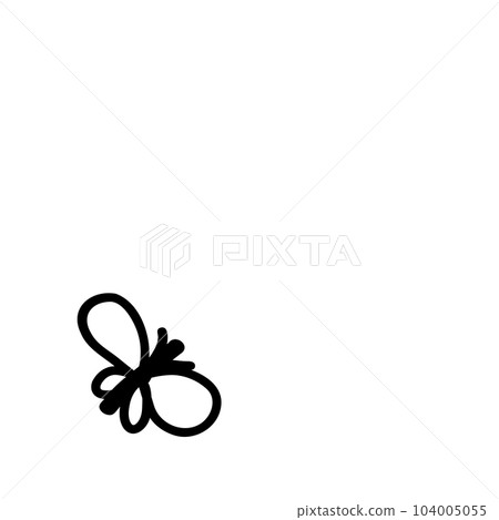 Butterfly icon on white background for graphic and web design. Simple vector sign. Internet concept symbol for website button or mobile app 104005055