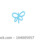 Butterfly icon on white background for graphic and web design. Simple vector sign. Internet concept symbol for website button or mobile app 104005057