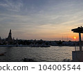 Orange sky and the sun 104005544