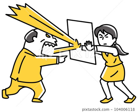 排斥老闆怒火的女員工 排斥老闆怒火的女員工 104006118