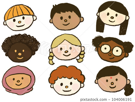 來自不同國家多樣性種族的孩子 104006191