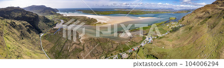 Aerial view of the Laconnell and Townland of Illancreeve, Lackaduff - County Donegal, Ireland 104006294