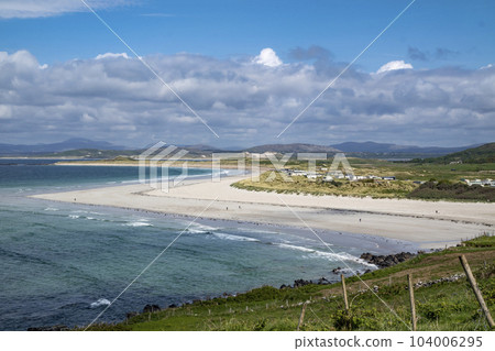 Narin Strand seen from the viewpoint in Portnoo, County Donegal - Ireland Narin Strand seen from the viewpoint in Portnoo, County Donegal - Ireland 104006295