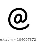 At sign symbol  104007372