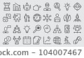 Vector line icons of Management, Business , Businessman, Teamwork  104007467