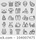 Line icons set for Spa health 104007475
