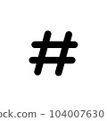 Hash symbol 104007630