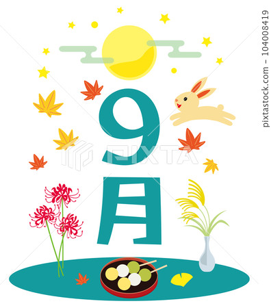 Calendar season illustration icon September 104008419