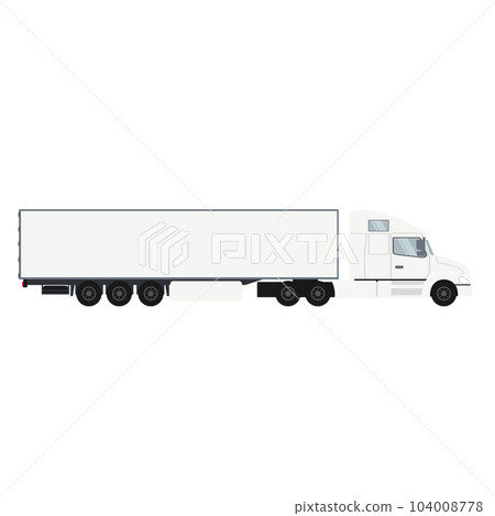Container trailer truck with cold room. Heavy transport vehicle Container trailer truck with cold room. Heavy transport vehicle 104008778