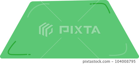 Green trapezoid doodle art. 104008795
