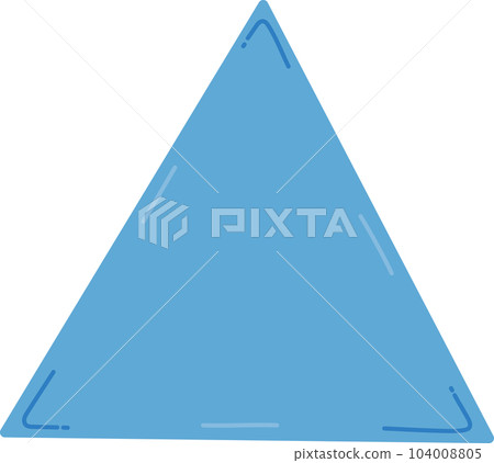Blue triangle doodle art. 104008805