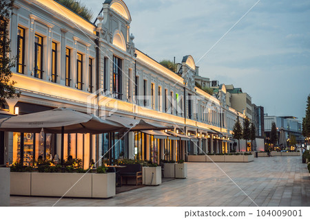 Galataport area view, cruise port of Istanbul newly opening in 2021, located in the shores of the Galata, Karakoy in Istanbul 104009001