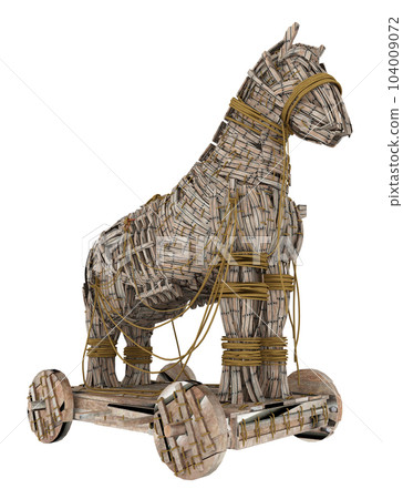 Trojan Horse isolated on white background 104009072