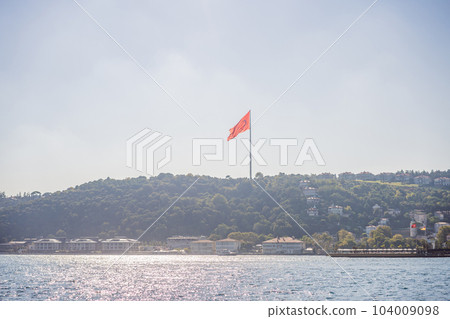 A panorama photo of Bosporus strait, Istanbul. Turkiye A panorama photo of Bosporus strait, Istanbul. Turkiye 104009098