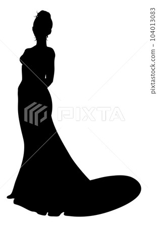 Bride Bridal Wedding Dress Silhouette Woman Design 104013083