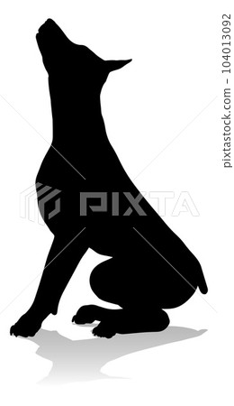 Dog Silhouette Pet Animal 104013092