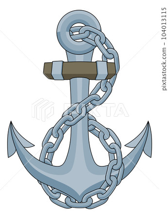 Ship Anchor Boat Chain Nautical Illustration 104013115