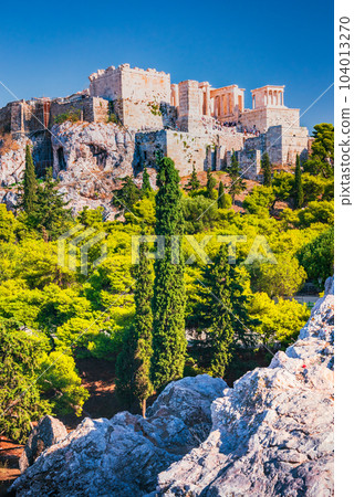 Athens, Greece. Acropolis, ancient ruins of Greek republic. Athens, Greece. Acropolis, ancient ruins of Greek republic. 104013270